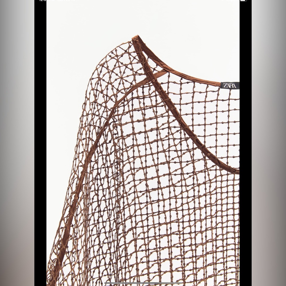 Zara sequins mesh kaftan dress - Picture 9 of 11